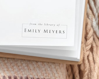 Classic book stamp | Book lover gift | Custom stamp | Ex libris book stamp | Personalized gift | From the library of | Self inking stamp