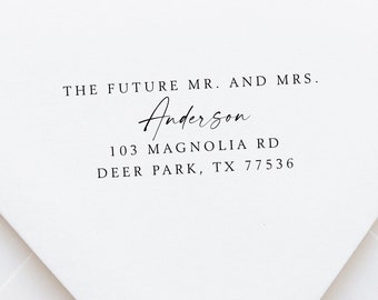 Future Mr. Mrs. Gift | Return address stamp | Custom stamp | Engagement gift | Newly engaged gift | Self-inking stamp | Home address stamp