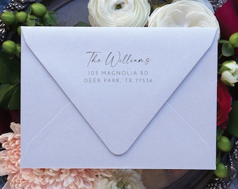 Modern custom stamp | Address stamp | Personalized stamp | Return address stamp | Self inking stamp | Custom address stamp