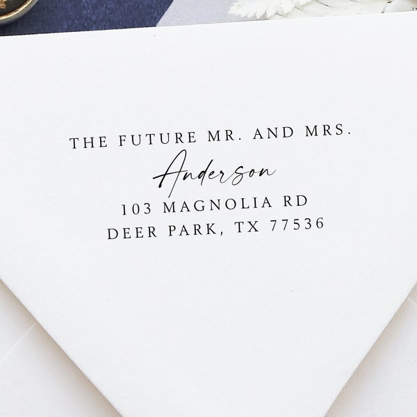 Future Mr. Mrs. Gift | Return address stamp | Custom stamp | Engagement gift | Newly engaged gift | Self-inking stamp | Home address stamp