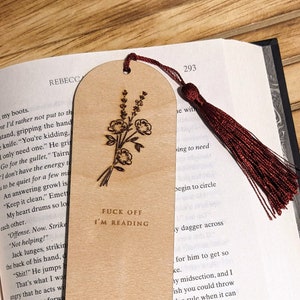 F*ck off I'm reading bookmark | Christmas gifts for her | Stocking stuffers | Book lover gift | Reader gift | Floral bookmark