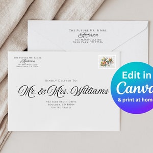 Romantischer Umschlag Etikett, DIY Adressetikett Hochzeit, Absenderadresse Etikett Hochzeit, Rücksendeadresse Etikett Hochzeit