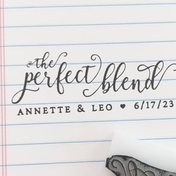 The Perfect Blend stamp | Coffee favors | Coffee favor bags | Wedding favor stamp | DIY wedding favors | Wedding stamp