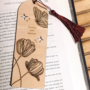 Floral library stamp Book stamp Book lover gift This book belongs to stamp Personalized gift Self inking stamp From the library of image 5