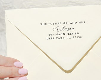 Wedding Stamp | Future Mr. Mrs. gift | Return address stamp | Custom stamp | Engagement gift | Newly engaged gift | Self-inking stamp