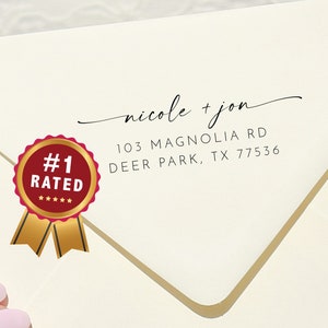 Couple address stamp | Return address stamp | Wedding Stamp | Housewarming Gift | Save the date | Self ink stamper | Newly engaged gift