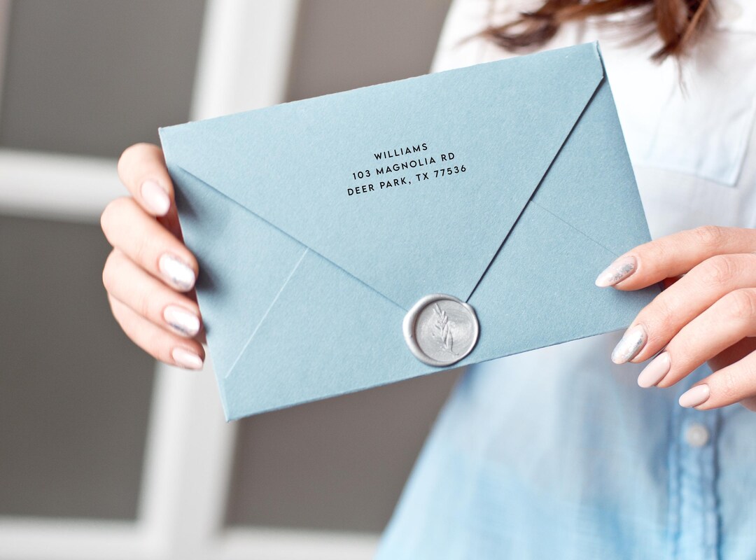 Modern Address Stamper | Address Labels | Return Address Stamper ...