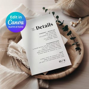 photo of the modern details card on an aesthetic warm background