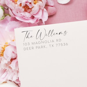 Modern custom stamp | Address stamp | Personalized stamp | Return address stamp | Self inking stamp | Custom address stamp