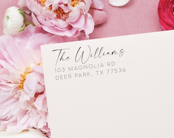 Modern custom stamp | Address stamp | Personalized stamp | Return address stamp | Self inking stamp | Custom address stamp
