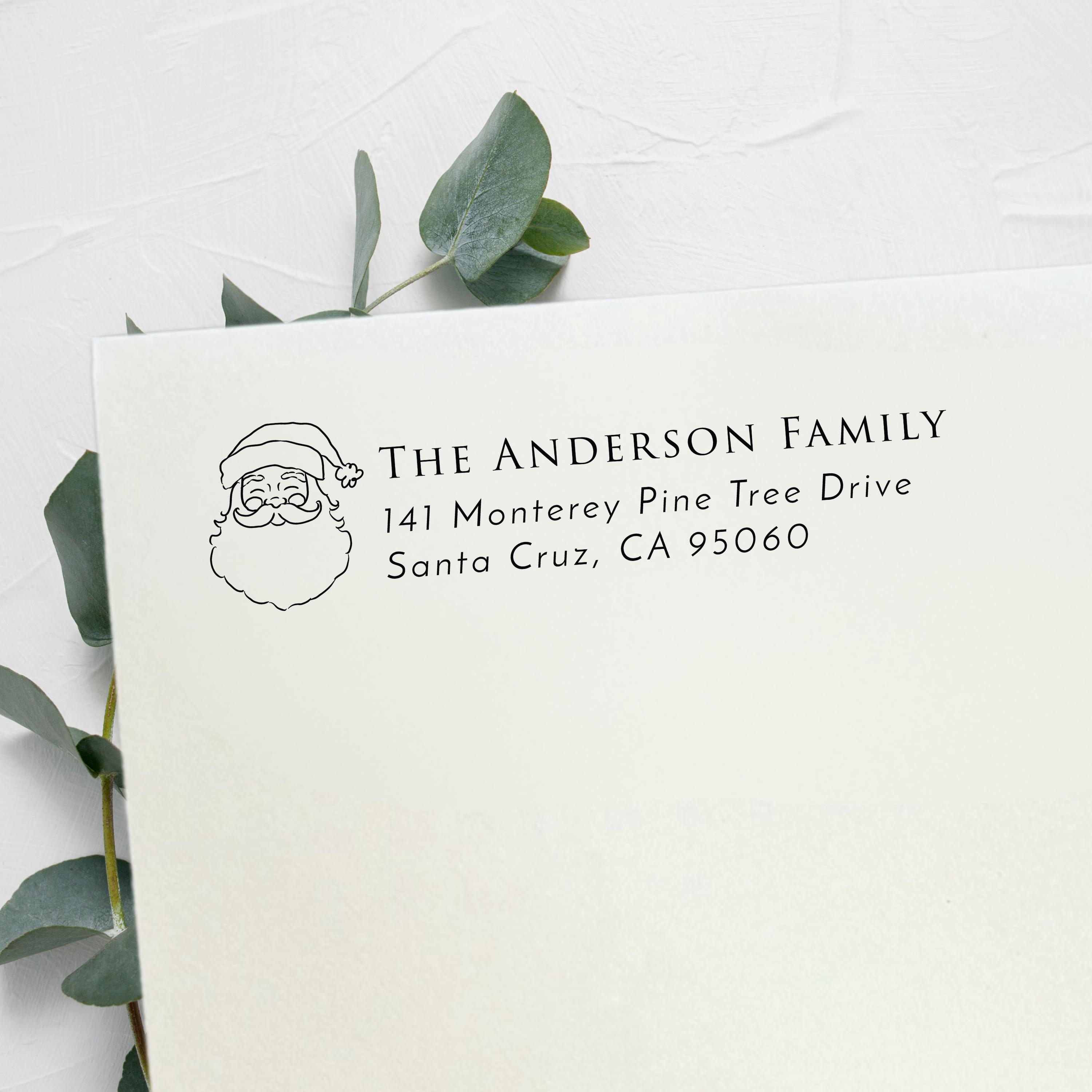 Santa Stamp | Christmas card stamp | Christmas address stamp | Christmas gift | Christmas card making | Christmas craft supplies