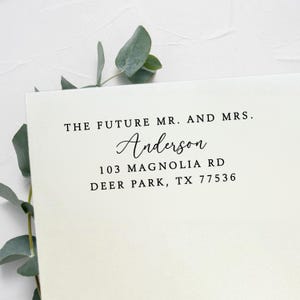 Wedding Stamp | Future Mr. Mrs. gift | Return address stamp | Custom stamp | Engagement gift | Newly engaged gift | Self-inking stamp