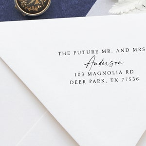 Wedding Stamp Future Mr. Mrs. gift Return address stamp Custom stamp Engagement gift Newly engaged gift Self-inking stamp Design #3