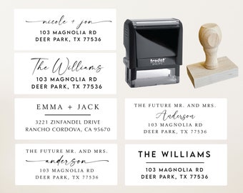 Elegant wedding stamps | Return address stamp | Engagement gifts | Custom stamp | Self inking stamp | Newly engaged gift | Save the date