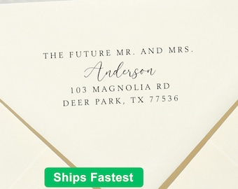Wedding Stamp | Future Mr. Mrs. gift | Return address stamp | Custom stamp | Engagement gift | Newly engaged gift | Self-inking stamp
