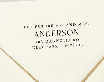 Wedding Stamp | Future Mr. Mrs. gift | Return address stamp | Custom stamp | Engagement gift | Newly engaged gift | Self-inking stamp