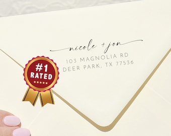 Wedding stamp | Couple address stamp | Return address stamp | Housewarming Gift | Save the date | Self ink stamper | Newly engaged gift
