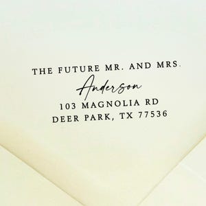 Wedding Stamp | Future Mr. Mrs. gift | Return address stamp | Custom stamp | Engagement gift | Newly engaged gift | Self-inking stamp