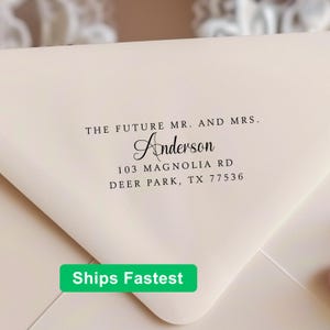 Wedding Stamp | Future Mr. Mrs. gift | Return address stamp | Custom stamp | Engagement gift | Newly engaged gift | Self-inking stamp
