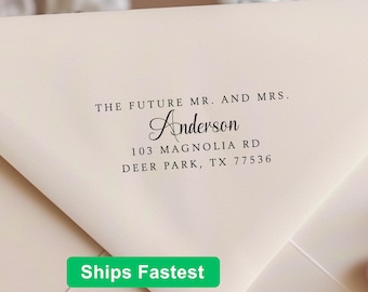 Wedding Stamp | Future Mr. Mrs. gift | Return address stamp | Custom stamp | Engagement gift | Newly engaged gift | Self-inking stamp