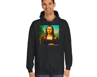 AI-meets-Art: Paul Gauguins Version der Mona Lisa am Hoodie. Ein Kapuzenpullover für die Ewigkeit