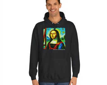 Tauchen Sie ein in die Kunst der Zukunft: Der Kandinsky-inspirierte AI Mona Lisa Hoodie!