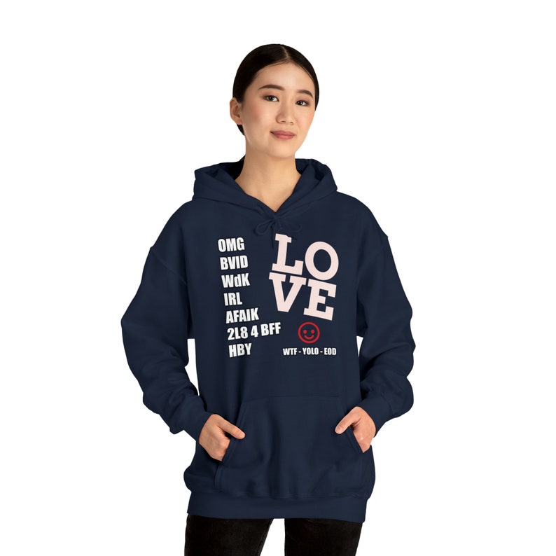 OMG WTF AFAIK this is the coolest hoodie ever Navy