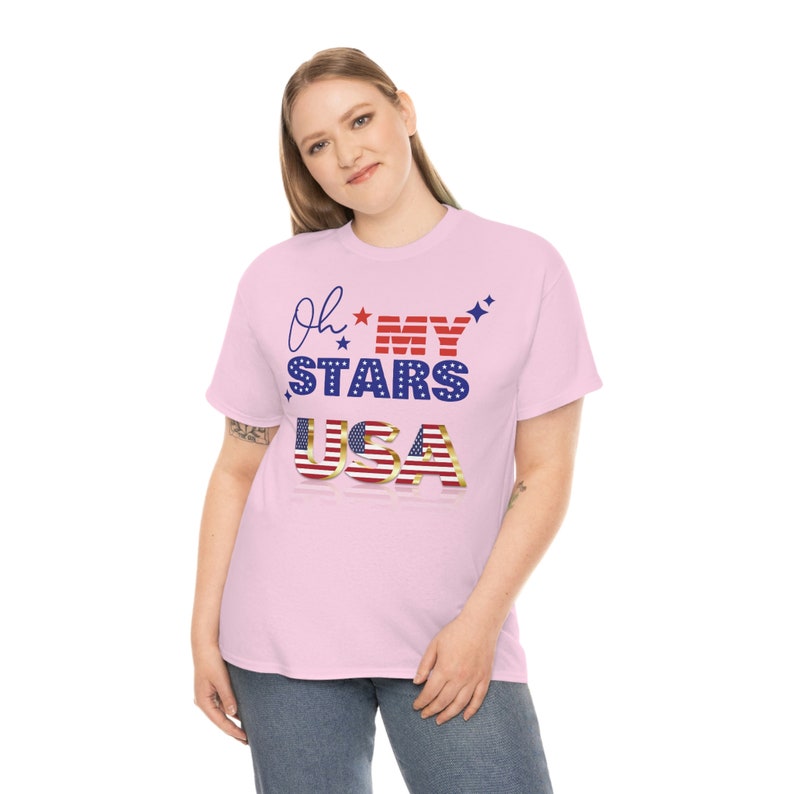 Oh my Stars Das USA T-Shirt für wahre Patrioten Light Pink