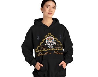 Skull & Phones Unisex Hoodie: Embrace Vintage Vibes with Bold Comfort and Ethical Chic!