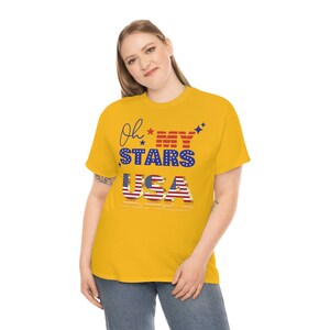 Oh my Stars Das USA T-Shirt für wahre Patrioten Gold