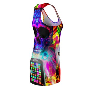 Dress to Impress: Unleash Your Inner Trendsetter with the Exclusive Skull & Phones Racerback Elegance image 5