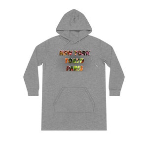 New York Tokyo Paris The Streeter Flower Power Hoodie Dress image 7