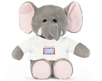 Animal cuddle companions - bear, rabbit, elephant and sheep in 100% polyester