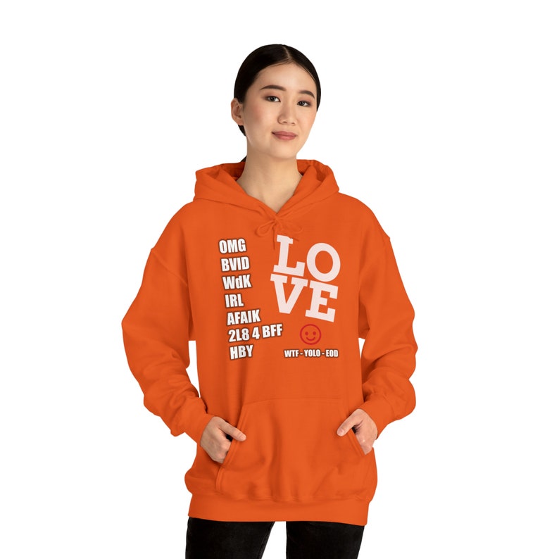 OMG WTF AFAIK ist das der coolste Hoodie ever Orange