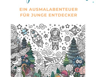 Magische Welten: 50 Ausmalvorlagen für Kinder im Alter von 4 bis 8 Jahren