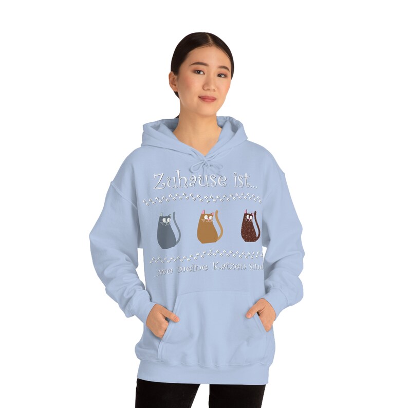 Unisex Hoodie Home is where my cats are. image 7