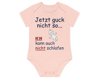 Schlaflos, aber Stilvoll. Unser Bio-Baumwolle Baby Body für die Rettung der Nächte!