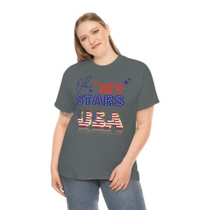 Oh my Stars Das USA T-Shirt für wahre Patrioten Charcoal