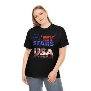 Oh my Stars Das USA T-Shirt für wahre Patrioten Black