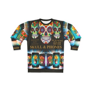 Echoes of Rebellion: The Skull & Phones Statement Sweatshirt image 2