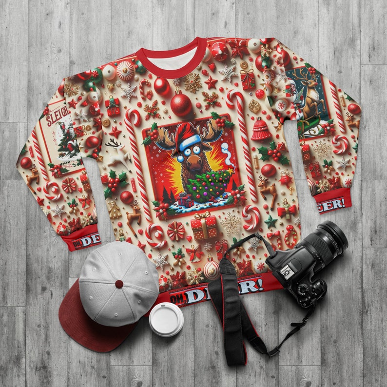 Festive Fiasco Unisex UGLY Christmas Sweatshirt zdjęcie 5