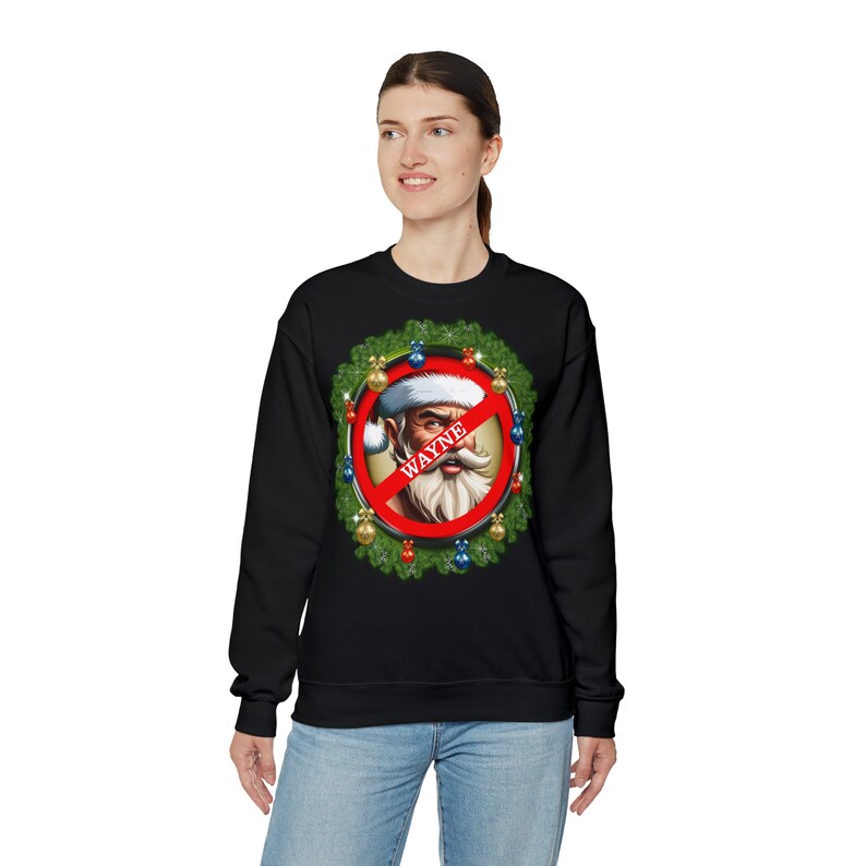 WAYNE The must-have sweatshirt for those who don't like Christmas Black