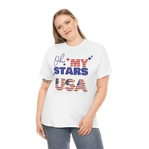 Oh my Stars Das USA T-Shirt für wahre Patrioten White