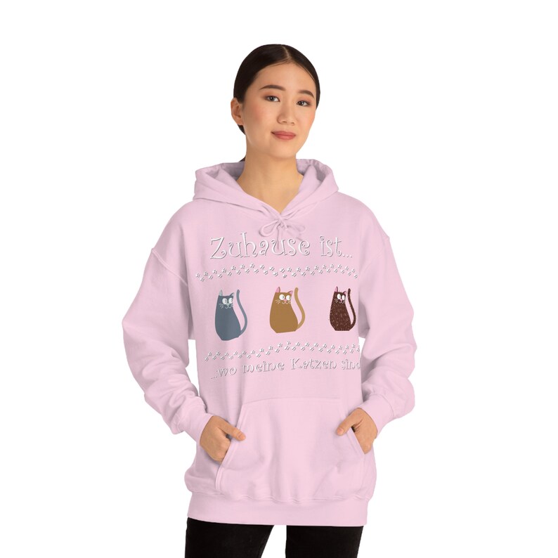 Unisex Hoodie Home is where my cats are. image 6