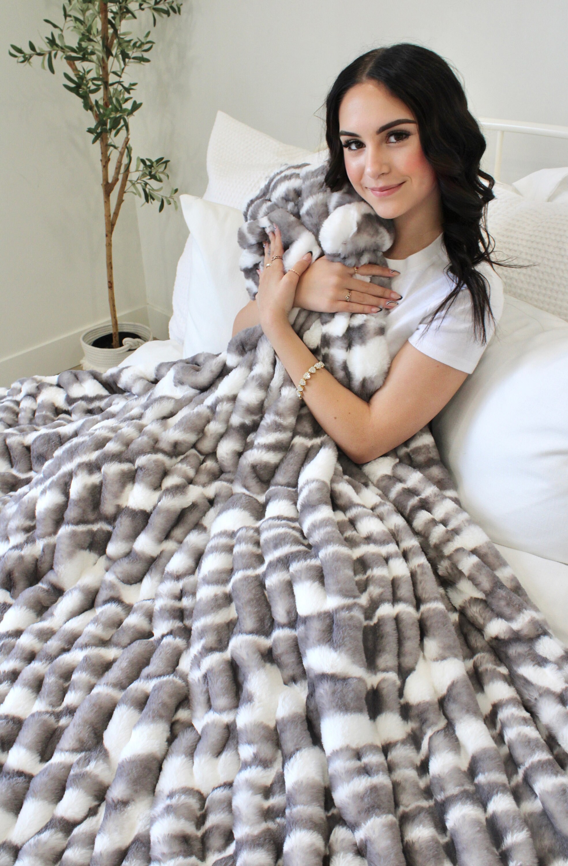 Grey and white blankets new arrivals