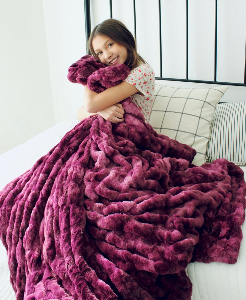 Adult minky blankets, gifts for mom, faux fur blanket, luxurious minky blanket, plush minky blanket, soft cozy warm blanket