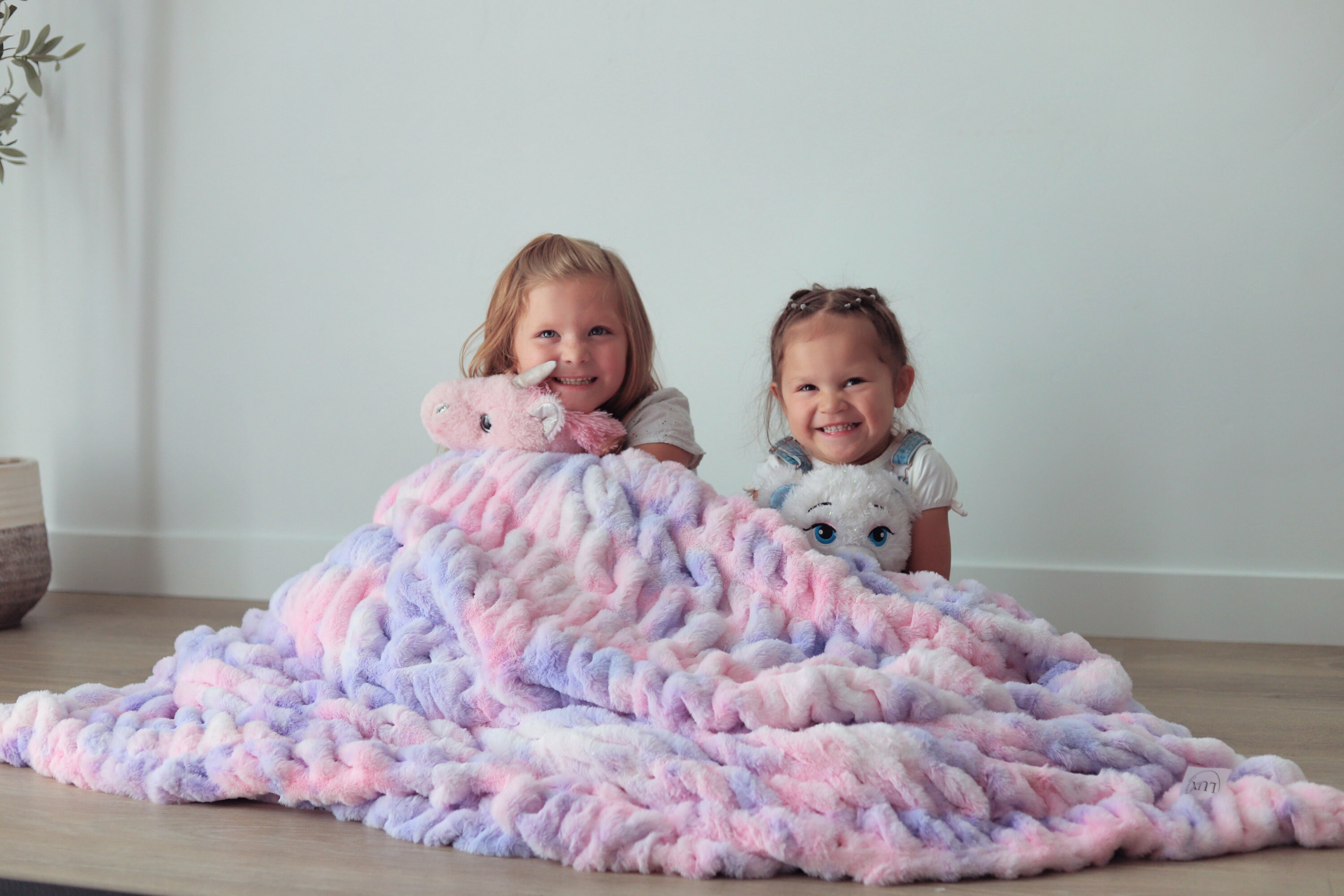 Plush Blanket, Pink Minky Blanket, Faux Fur Blanket, Purple Soft