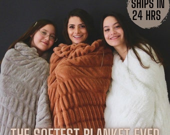 Coperte di minky, coperte di minky spesse e morbide, coperte di pelliccia sintetica di peluche, coperte ultra morbide, coperte per adulti, grandi coperte da letto