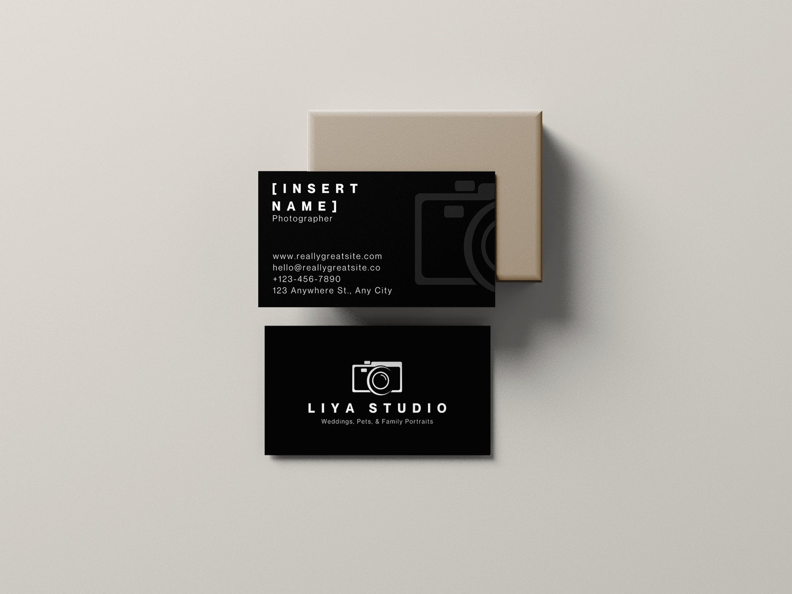 Business Card Template Printable Square Business Card Branding Minimal
