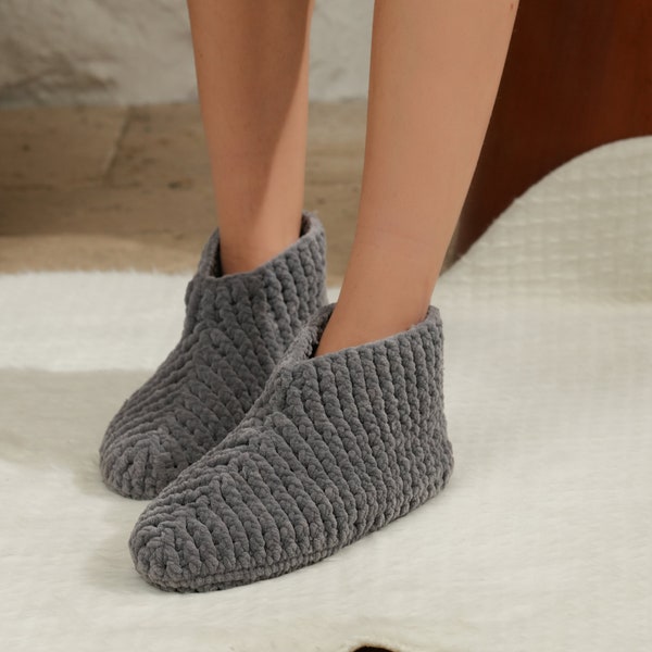 Pantoufles En Laine, Tricot À La Main, Chaussons Confortables, Bottes Pour Femmes Au Crochet, Chaussures D'intérieur, Pantoufles Chaussettes, Mode Hivernale